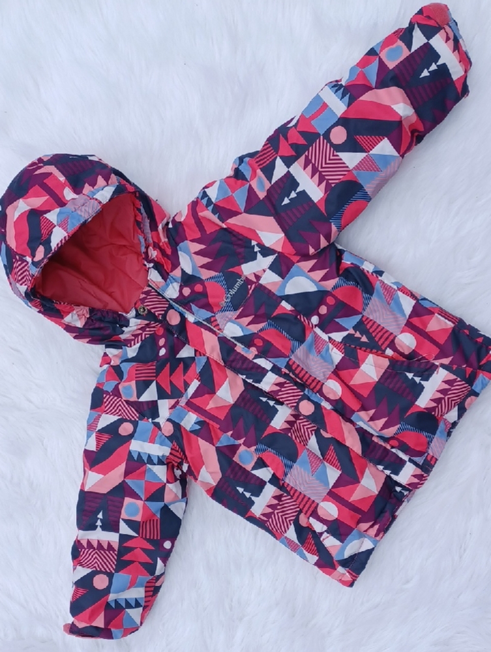 Columbia Kids Horizon Ride Jacket. Girls 4T.  Geometric Multicolored.